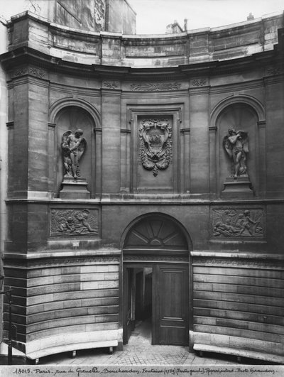 View of the Fountain of the Four Seasons, left part, rue de Grenelle (detail) by Edmé Bouchardon